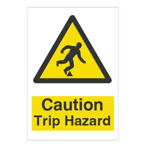 Caution Trip Hazard Sticker
