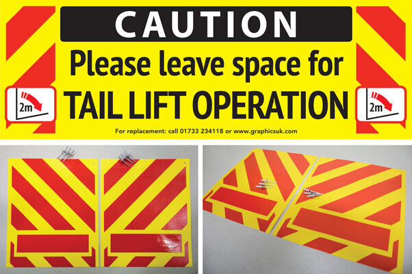Tail Lift Warning Flags and Platform Marker Safety Kit
