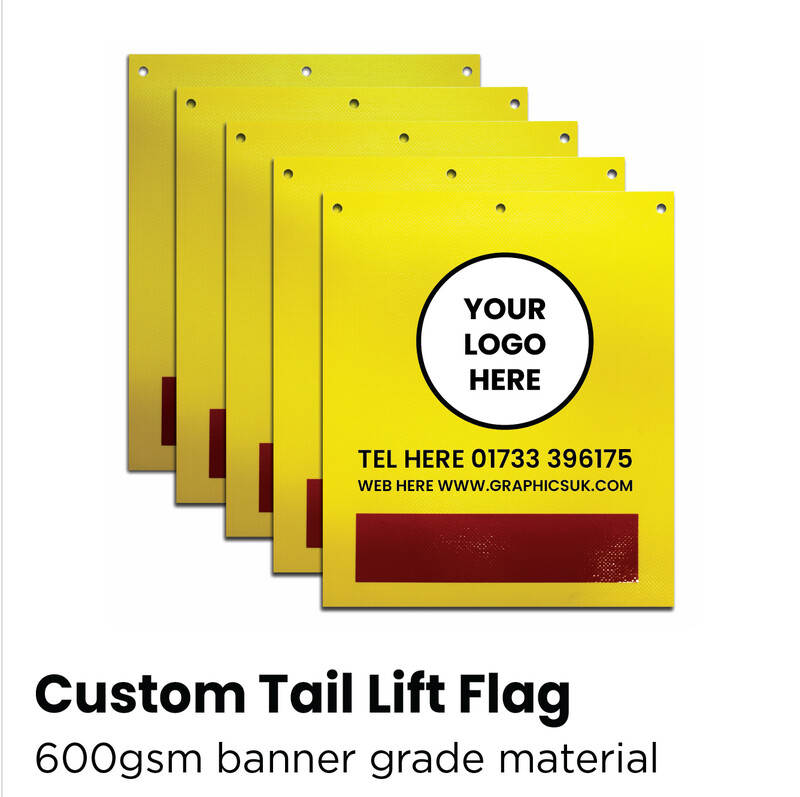 Custom Tail Lift Warning Flags