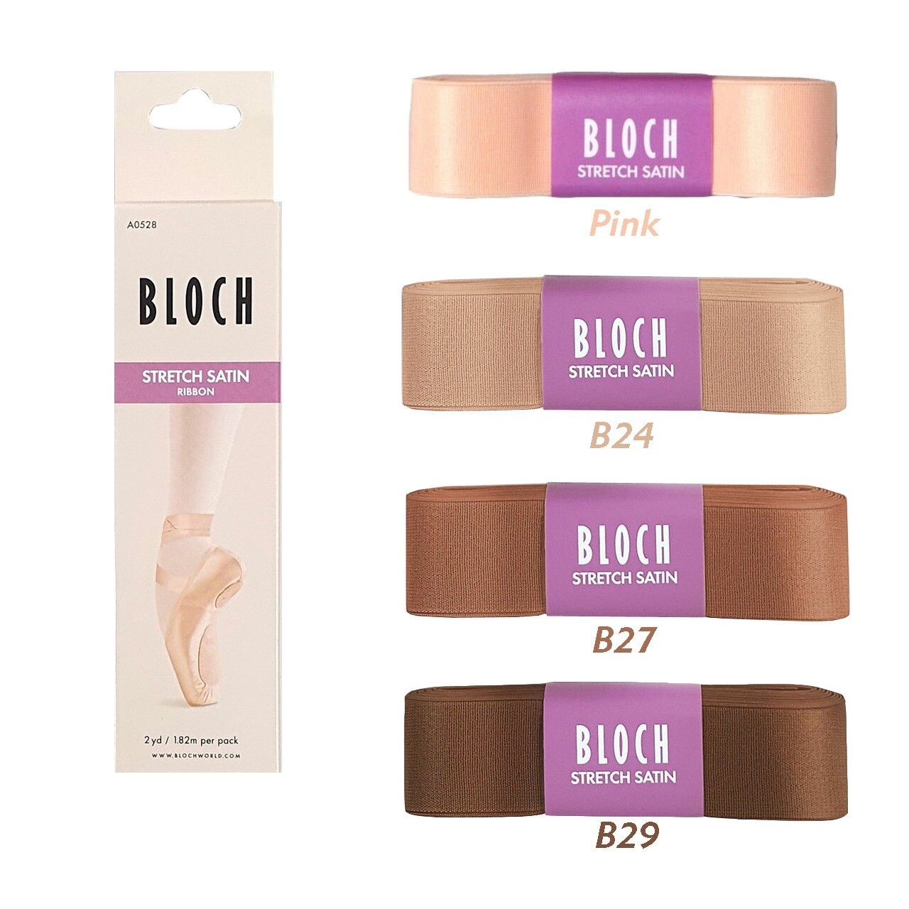 BLOCH STRETCH SATIN RIBBON