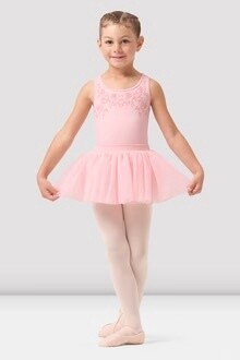 BLOCH CHILD STRAPPY TANK TUTU LEO, COLOR: PINK, Size: 2-4