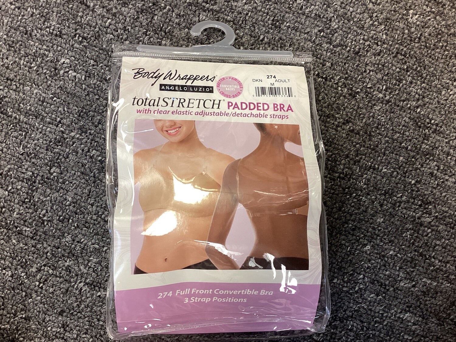 BODY WRAPPERS BRA WITH CLEAR ADJUSTABLE STRAPS