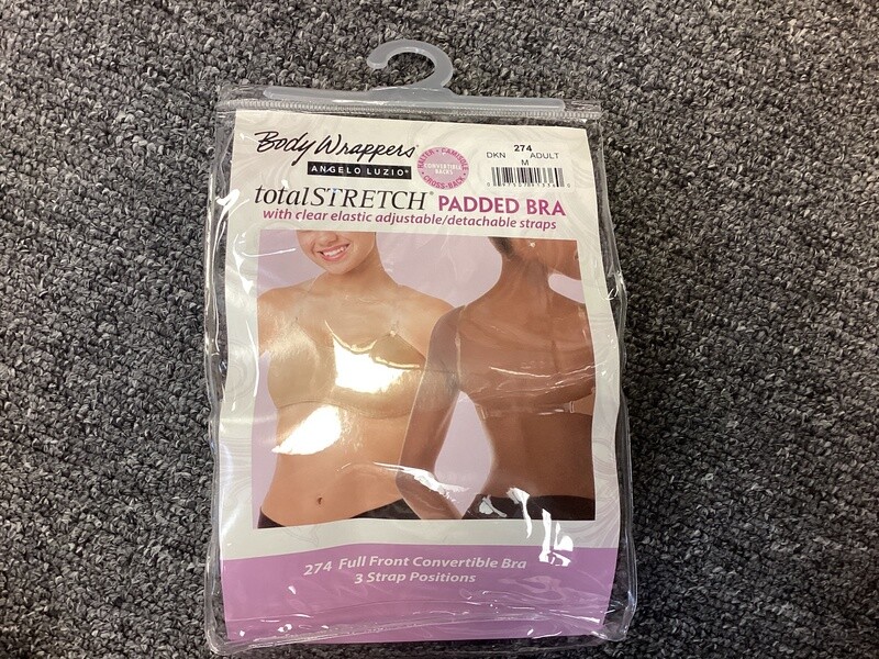 BODY WRAPPERS BRA WITH CLEAR ADJUSTABLE STRAPS