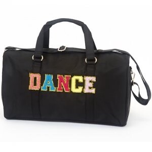 DSHA 4926 BLACK DUFFEL W/MULTICOLOR DANCE LETTERS