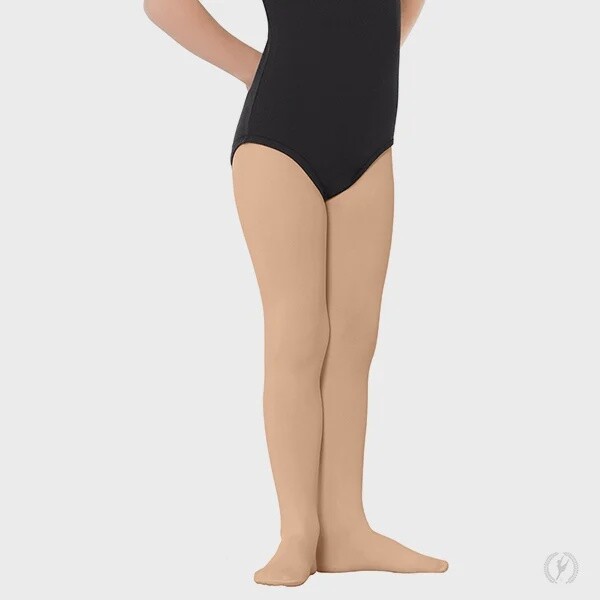 EUROTARD GIRLS FOOTED TIGHTS, COLOR: LIGHT SUNTAN, Size: SML/MED