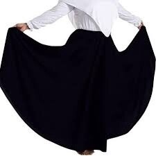 BODY WRAPPERS YOUTH CIRCLE SKIRT, COLOR: BLACK, Size: 6X-7