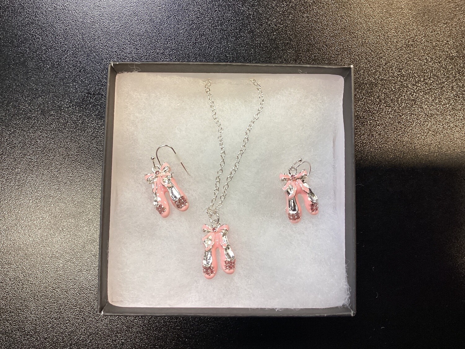 DSHA 5501 3D BALLET SHOES EARRING NECKLACE SET