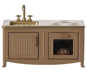 MAILEG MOUSE KITCHEN, COLOR: LIGHT BROWN