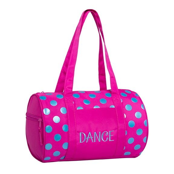 HD 1049 PINK/BLU DOTS DUFFEL BAG