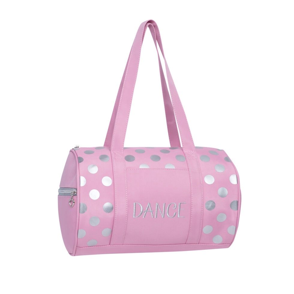 HD 1047 PINK/SILVER DOT DUFFEL