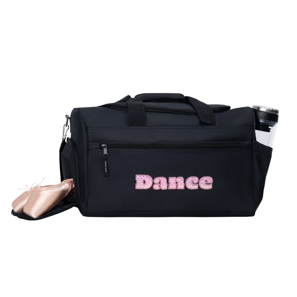 HD 7633 LARGE BLACK DUFFEL W/PINK &quot;DANCE&quot;
