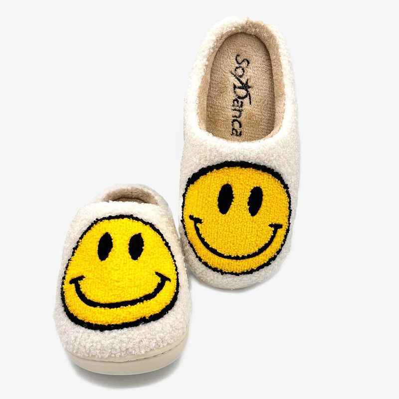 SO DANCA  JOYFUL SOLES SMILEY FACE SLIPPERS