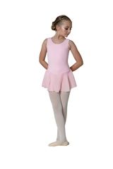 DANZNMOTION CHILDREN&#39;S BASIC TANK LEOTARD WITH ATTACHED SKIRT