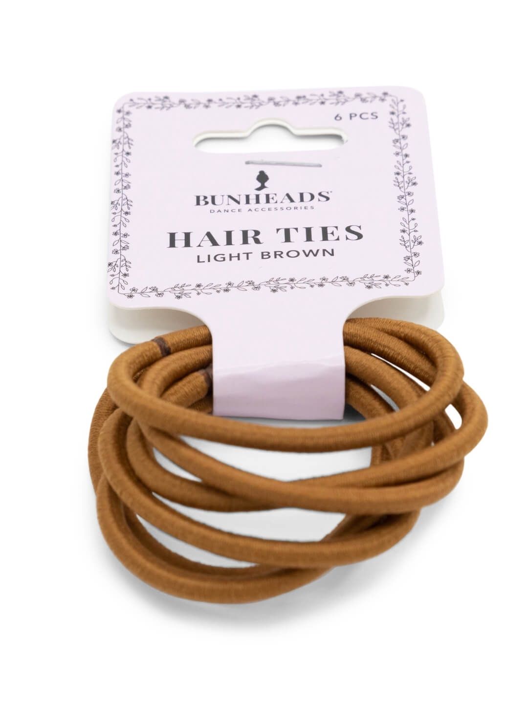 CAPEZIO 6PK LIGHT BROWN  HAIR ELASTICS