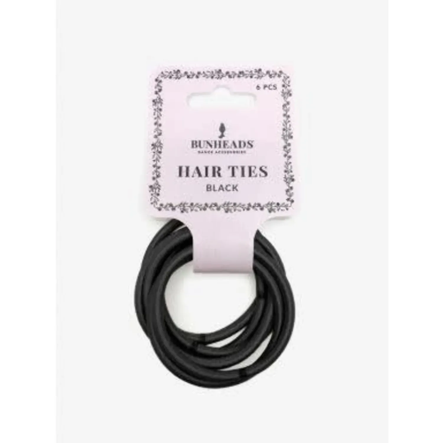 CAPEZIO 6PK BLACK HAIR ELASTICS