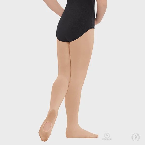 EUROTARD EUROSKINS CHILD CONVERTIBLE TIGHTS, COLOR: LIGHT SUNTAN, Size: XSM