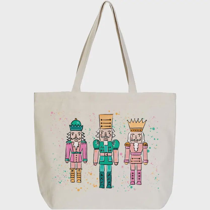 CLAIRMONT &amp; CO CONFETTI NUTCRACKER CANVAS TOTE