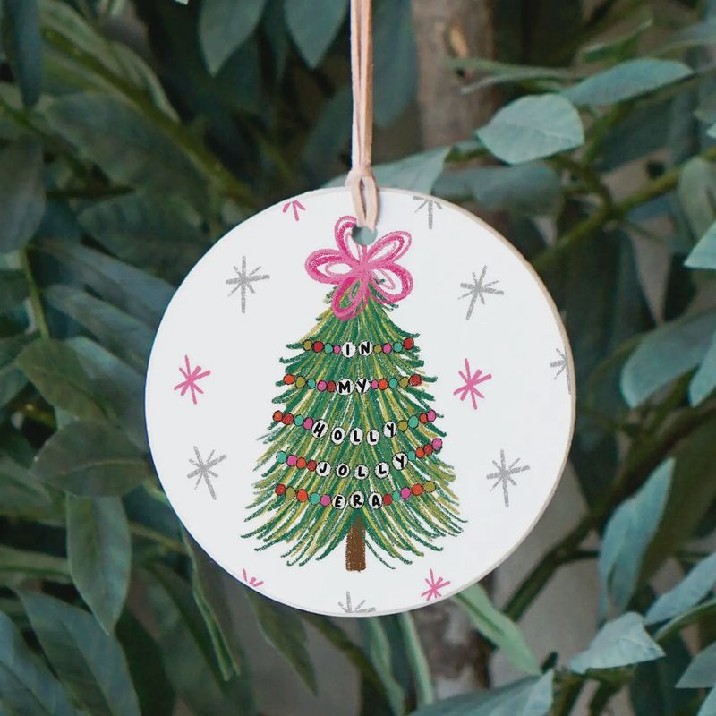 CLAIRMONT &amp; CO IN MY HOLLY JOLLY ERA WOOD ORNAMENT