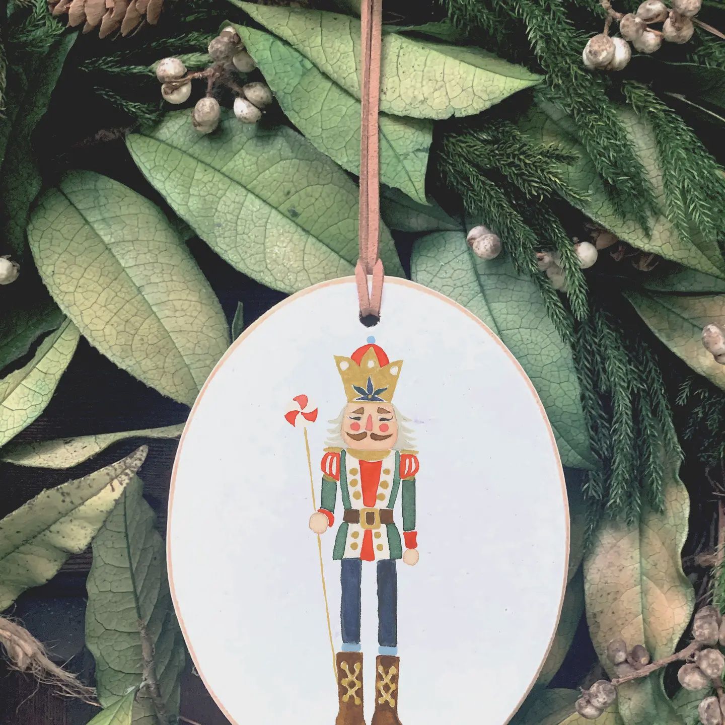 CLAIRMONT &amp; CO  WOODEN NUTCRACKER ORNAMENT
