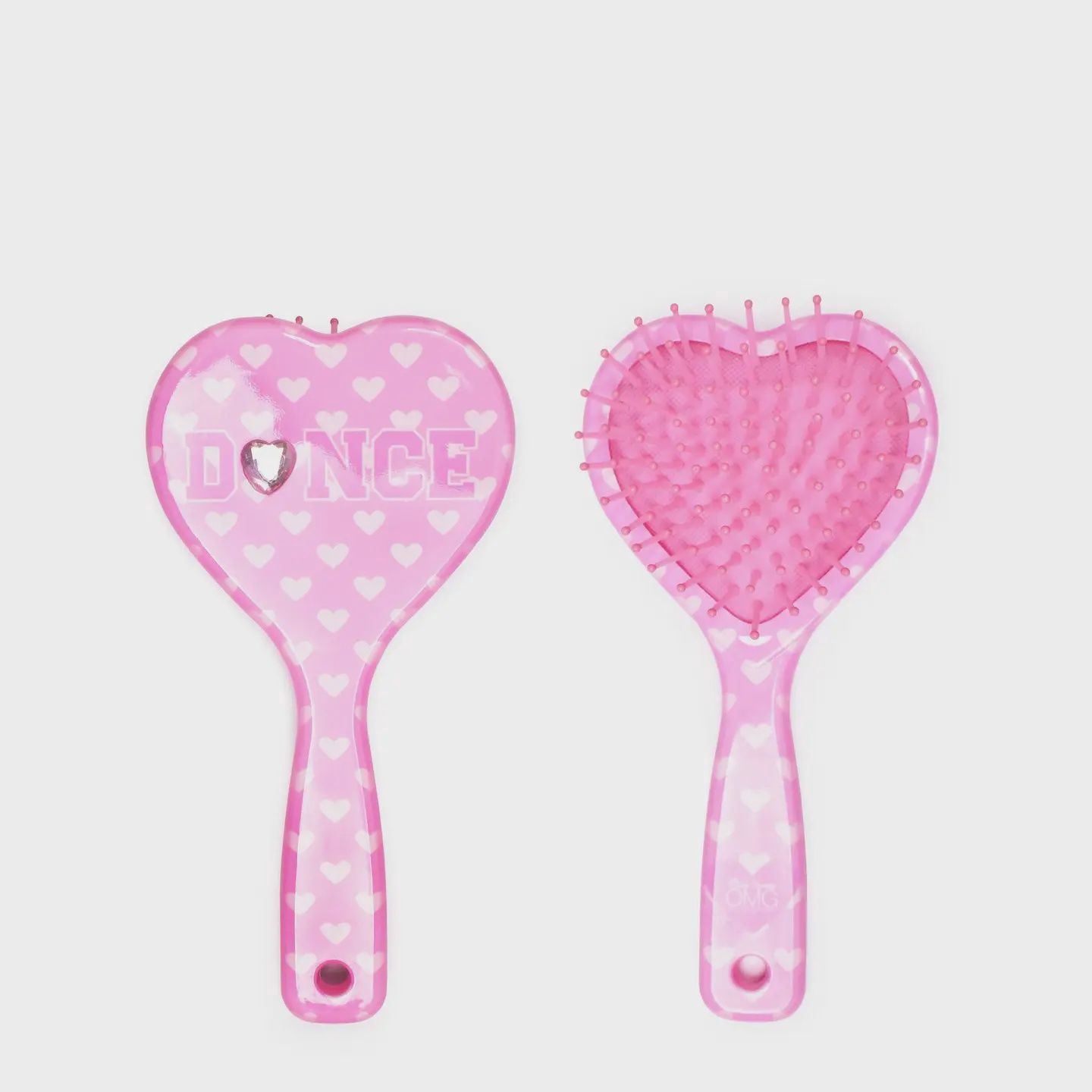 OMG ACCESSORIES  DANCE  HEART SHAPED HAIR BRUSH