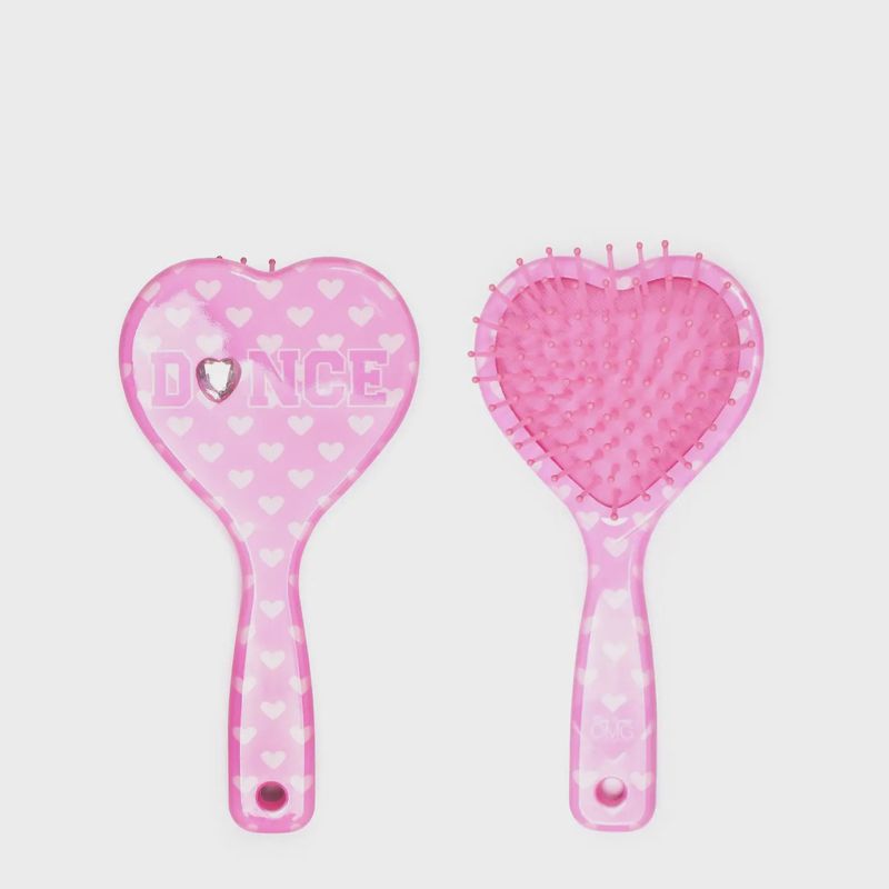 OMG ACCESSORIES  DANCE  HEART SHAPED HAIR BRUSH