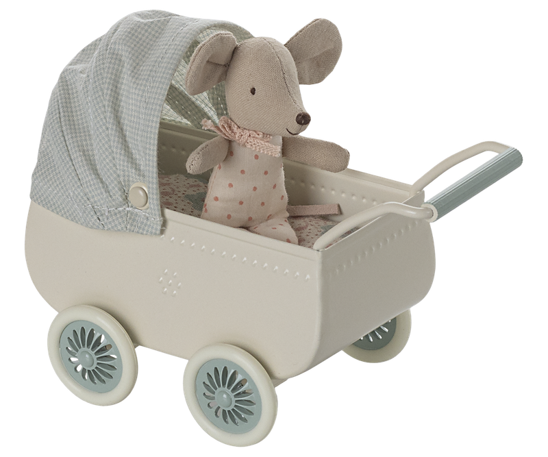 MAILEG PRAM WITH BABY MOUSE