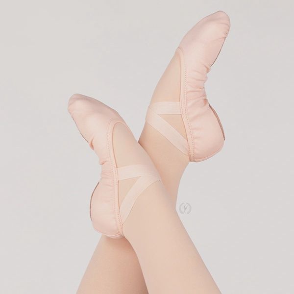 EUROTARD ASSEMBLA CANVAS BALLET SLIPPER IN LIGHT PINK