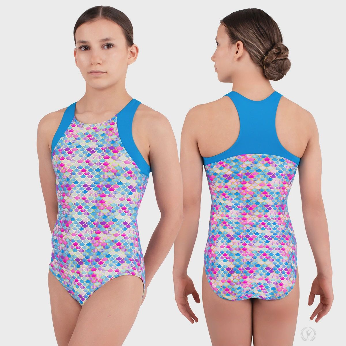 EUROTARD SHIMMERING SCALLOP RACERBACK LEOTARD