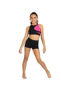 DANZNMOTION TWO TONE DANCE TOP