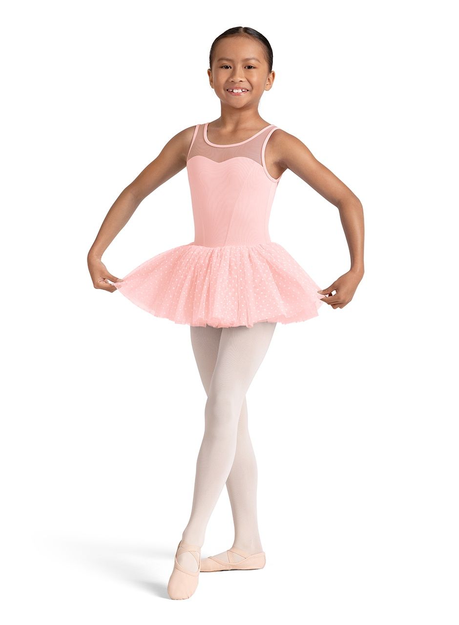 MIRELLA MESH TANK LEOTARD W/ATTACHED TUTU SKIRT