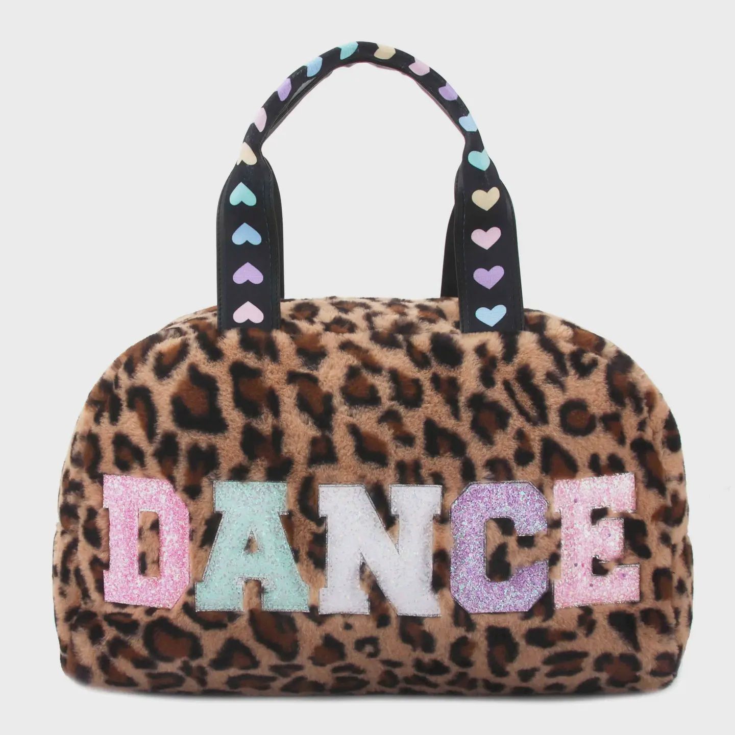 OMG ACCESSORIES LEOPARD FUR DANCE DUFFLE