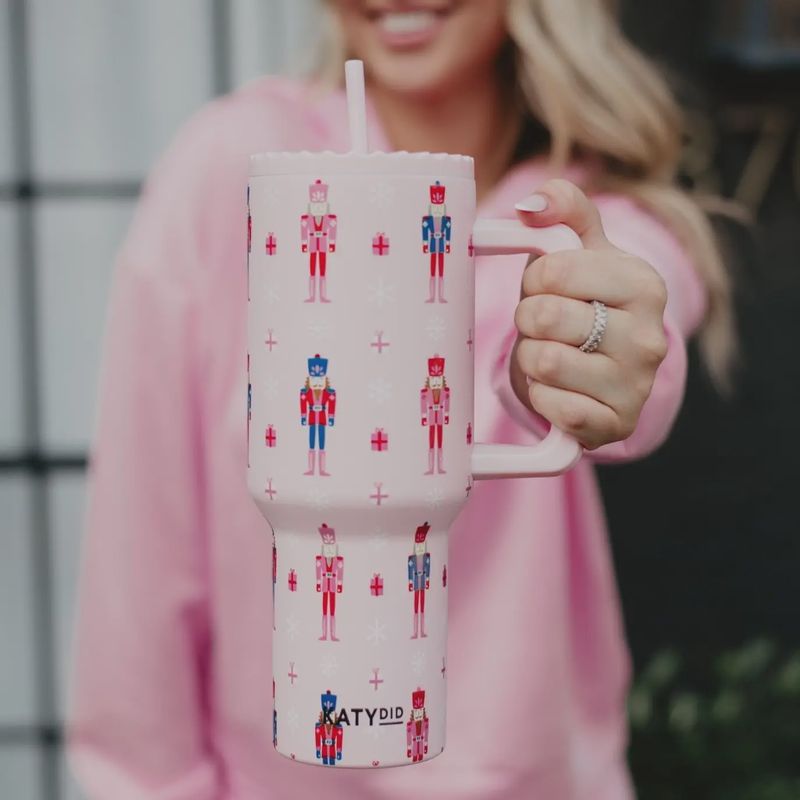 KATYDID  NUTCRACKER CHRISTMAS DRINK TUMBLER