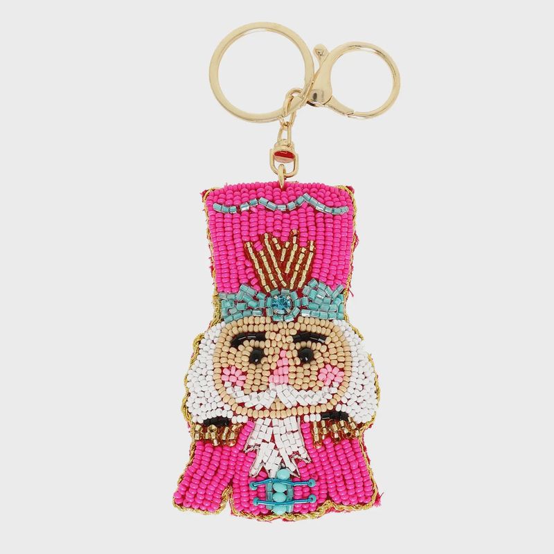 SOPHIA COLLECTION NUTCRACKER SEED BEAD KEYCHAIN