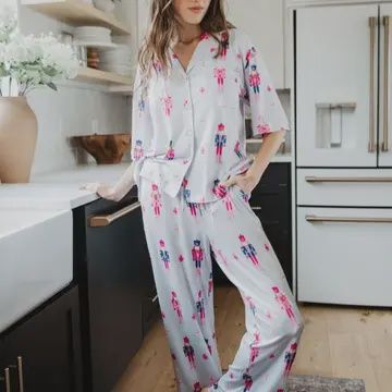 KATYDID LIGHT BLUE NUTCRACKER PAJAMAS, Size: SMALL