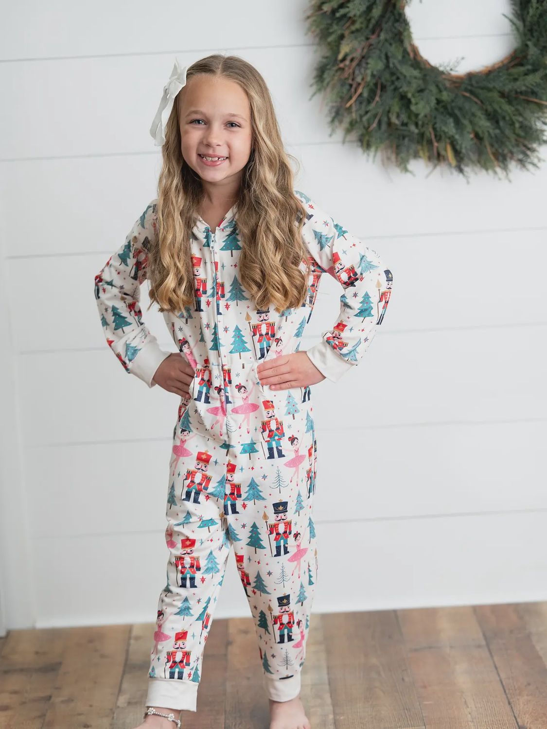 NUTCRACKER ZIP UP ONSIE PAJAMAS WITH HOOD, Size: 3-4