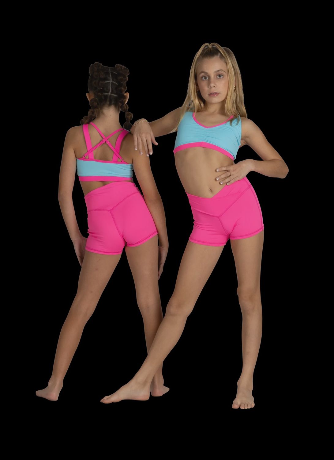 XO DANCE CRISS CROSS TOP, COLOR: BUBBLEGUM, Size: 4-6