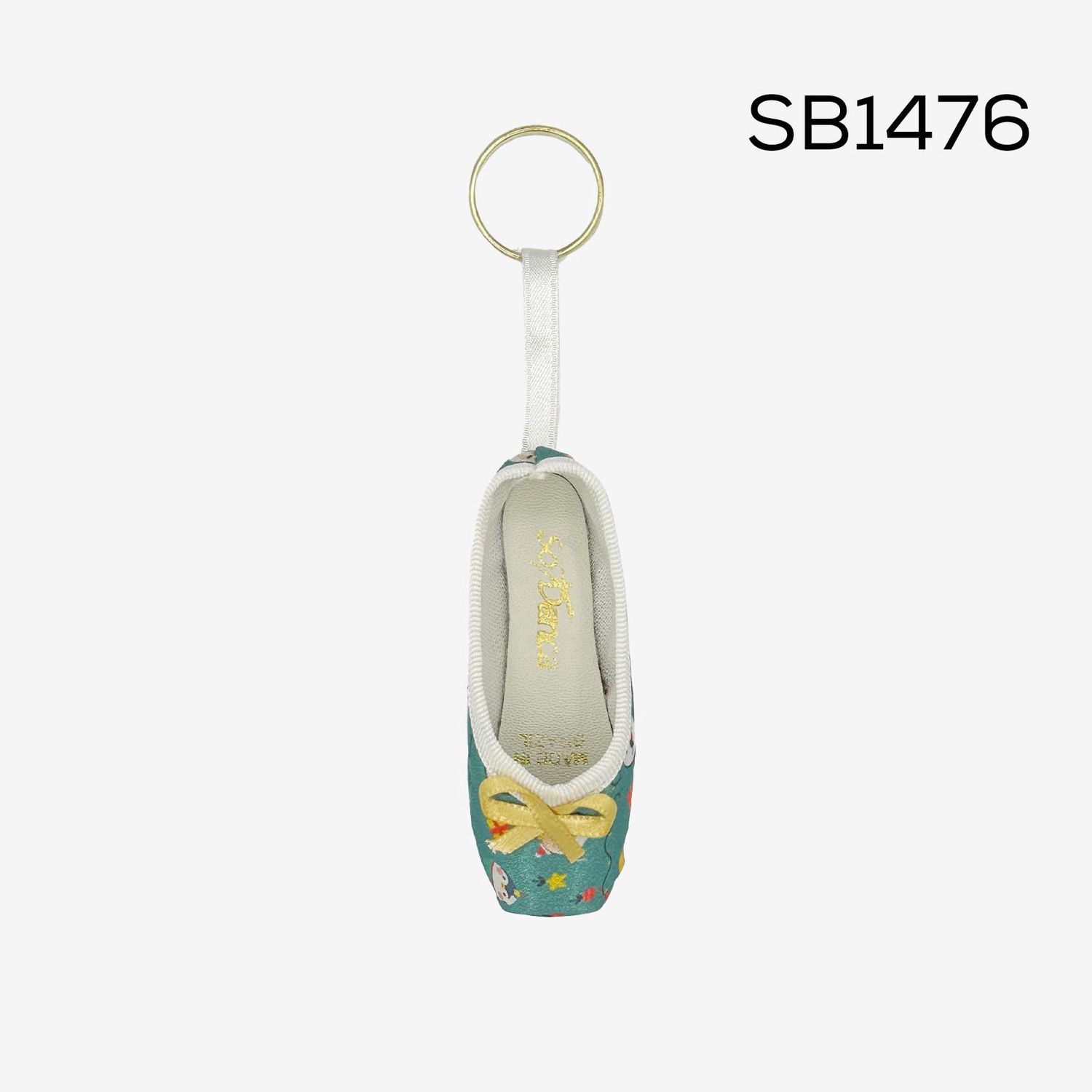 SO DANCA CHRISTMAS POINTE SHOE KEY CHAIN, COLOR: SB1476
