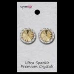 THANK YOU VERY MUCH 20MM ULTRA SPARKLE CENTER STONE EARRING, COLOR: GOLD, STYLE: POST