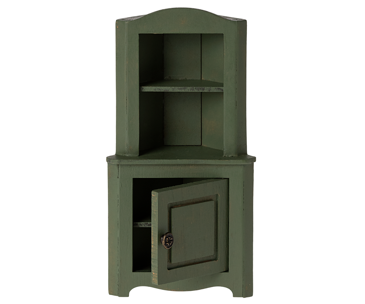 MAILEG CORNER CABINET, MOUSE DARK GREEN