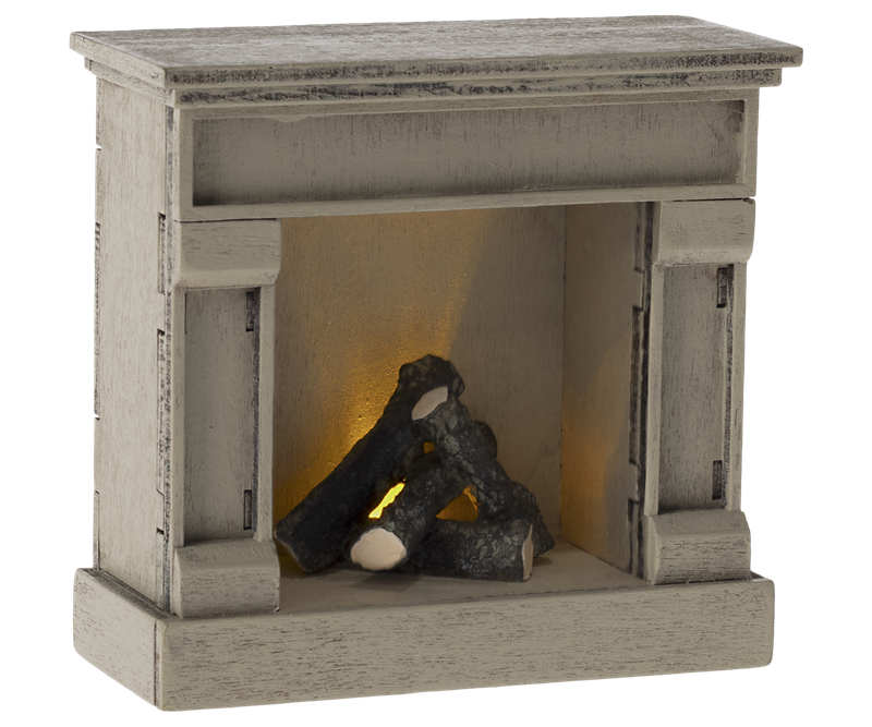 MAILEG FIREPLACE, MOUSE OFF WHITE