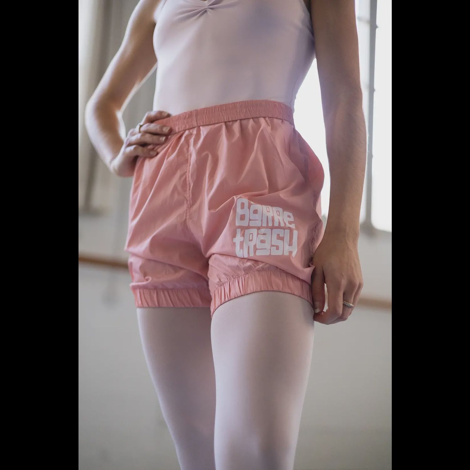 BARRE TRASH TRASH BAG SHORT, COLOR: PINK, Size: XSMALL