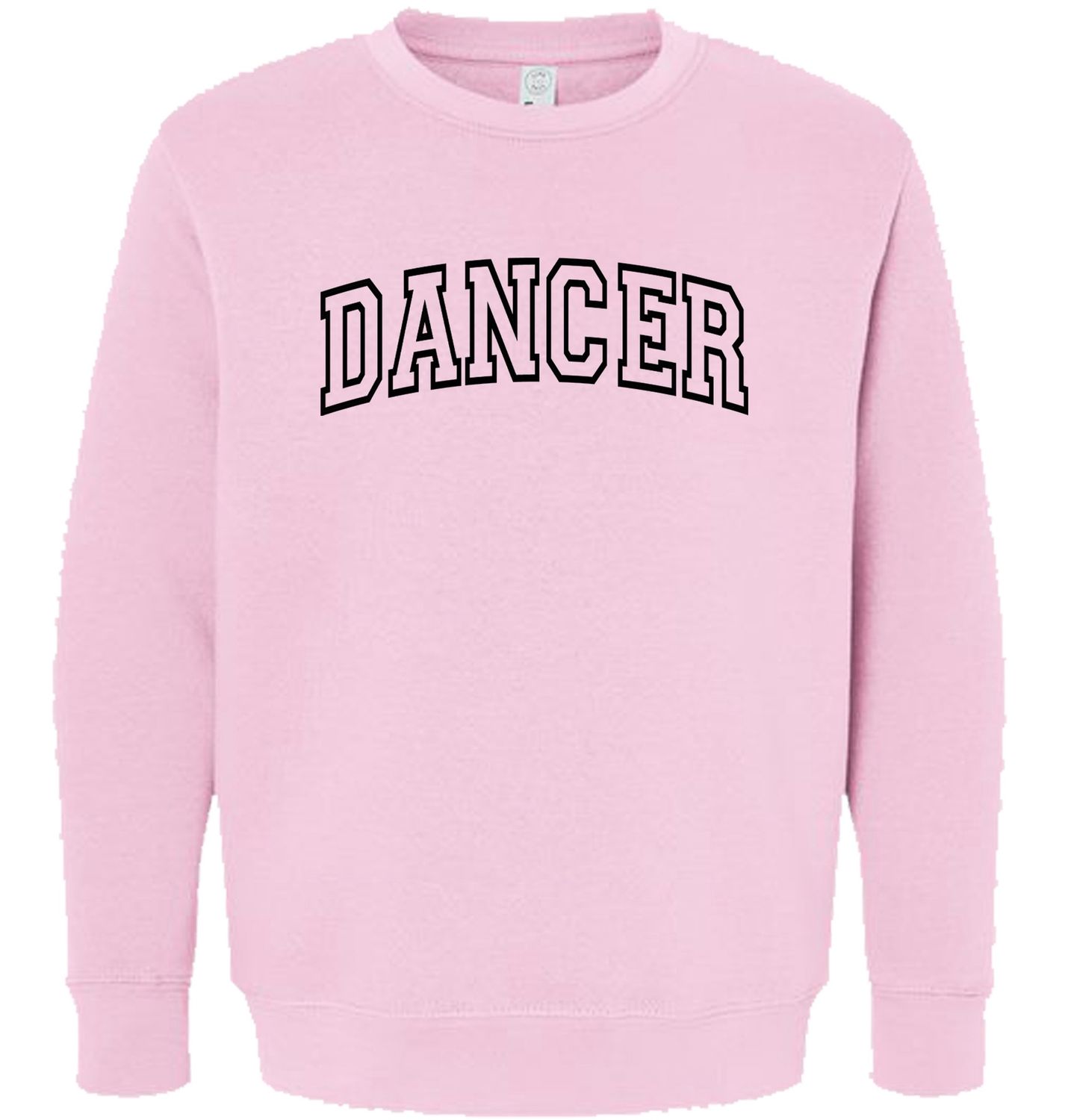 INDEPENDENT TRADING CO LIGHT PINK SWEATSHIRT W/ DANCER LETTERING