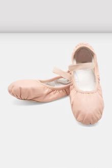 BLOCH ADULT GISELLE LEATHER FULL SOLE BALLET SHOE, COLOR: PINK, Size: 2, WIDTH: D