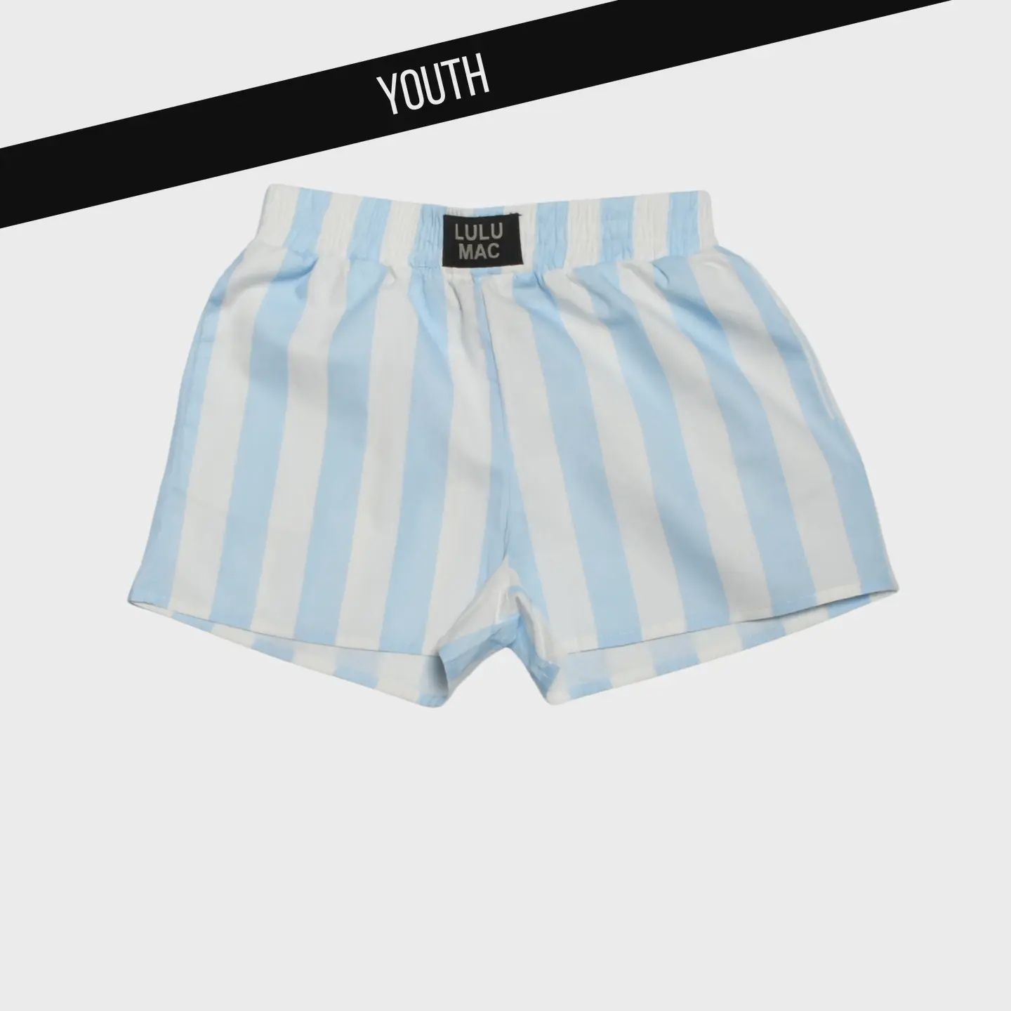 LULU MAC DARBY BLUE/WHITE YOUTH STRIPED SHORT