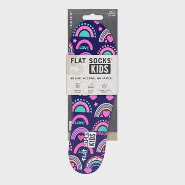 FOUNDATION WELLNESS FLAT SOCKS, Print: RAINBOW EXPLOSION, Size: ONE SIZE YOUTH