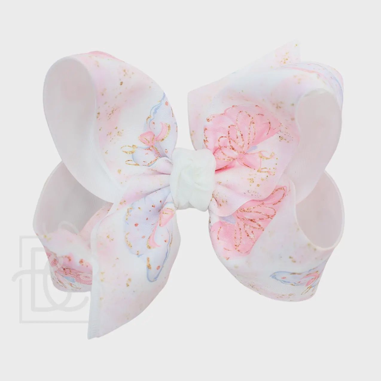 BEYOND CREATIONS HAIR BOWS, COLOR: WHITE, Size: 4.5"