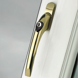 Pro Linea Universal window handle Gold 15mm long Spindle