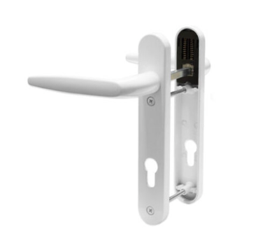 Short Backplate White Lever Lever Door Handle