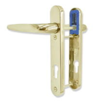 Short Backplate Gold Lever Lever Door Handle