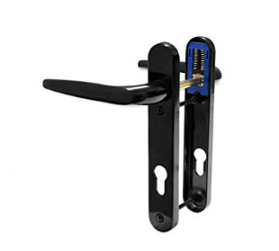 Short Backplate Gold Lever Lever Door Handle